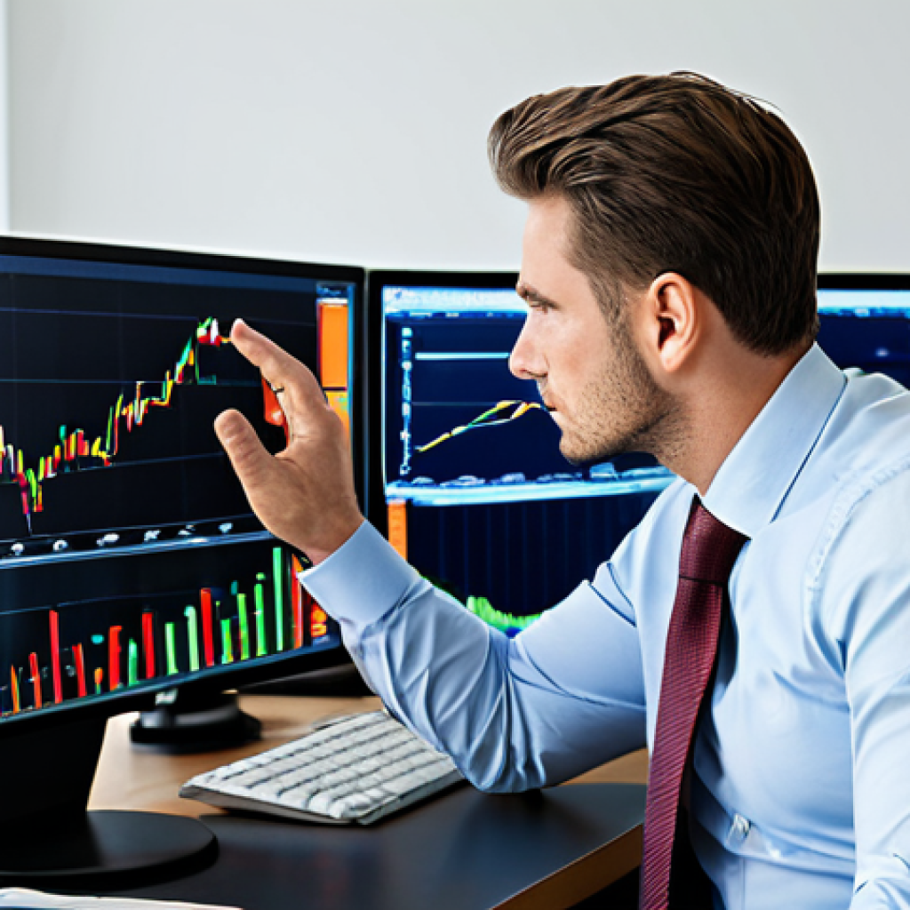 Focused Investor**

A professional-looking individual, fully clothed in appropriate business attire, calmly analyzing stock market charts on a computer screen in a well-lit, modern office. The setting is clean and organized, promoting a sense of control. "Safe for work," "appropriate content," "fully clothed," "professional," "perfect anatomy," "correct proportions," "natural pose," "well-formed hands," "proper finger count," "natural body proportions," "high quality," "professional photography."

**