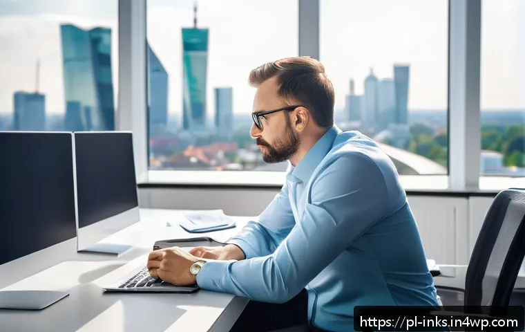 부정적인 감정의 투자 결과 - A professional Polish investor sitting calmly at a modern desk in a bright office overlooking Warsaw...