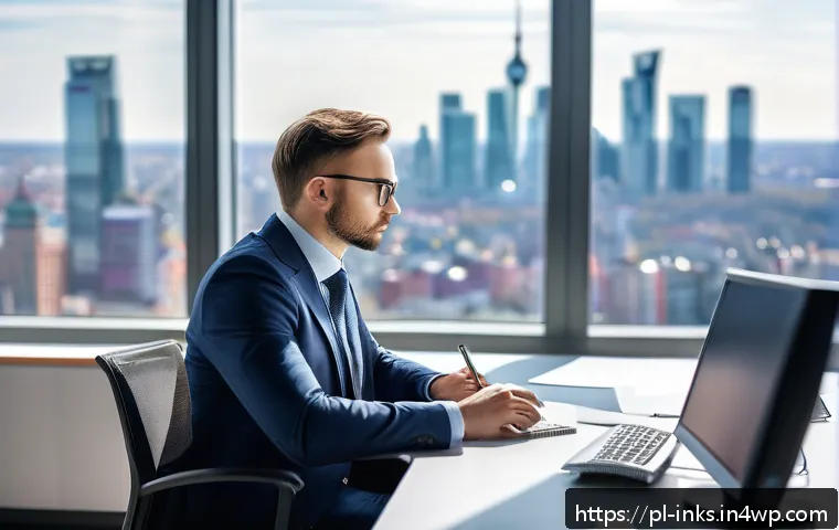 감정적 투자 문제 해결을 위한 전문가의 조언 - A professional investor sitting calmly at a modern desk in a bright Warsaw office, thoughtfully anal...