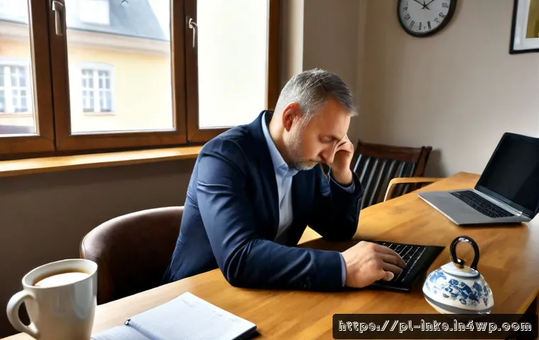 Home 15 감정적 투자 오류 예방을 위한 행동 계획 - Photorealistic Polish home office scene, a calm middle-aged investor seated at a tidy wooden desk, p...